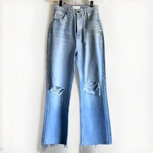 Muselooks Distressed Raw Hem Mom Jeans Size‎ 1
